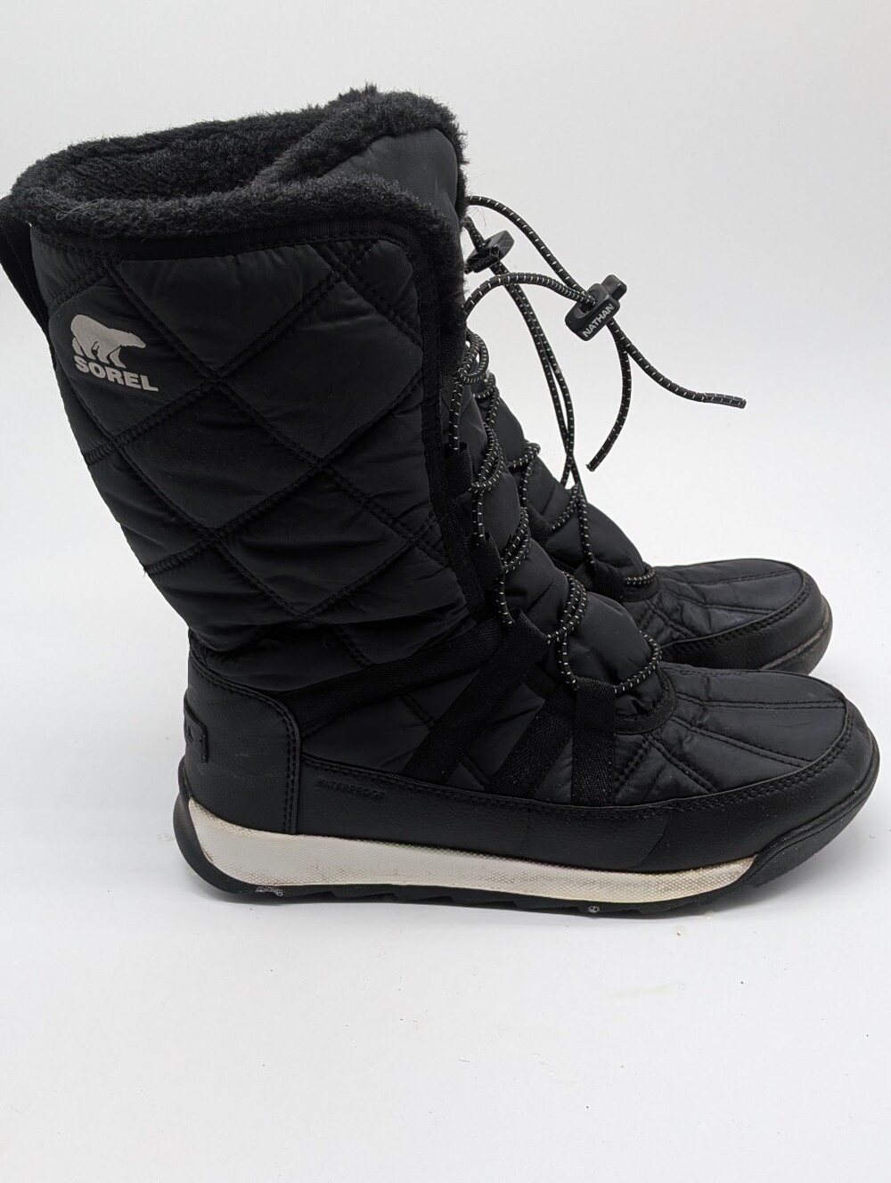 Sorel Whitney II Plus Tall Lace Waterproof Winter Boots Women's Size 7 Black